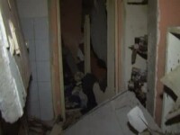 Clipe de groaza pentru locuitorii unui bloc din Turda. O explozie a afectat 20 de apartamente: 