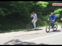 Klaus Iohannis pe bicicleta