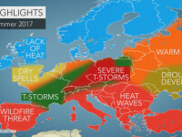 Prognoza verii 2017 pentru Europa. Romania va fi lovita de valuri de canicula si de seceta excesiva