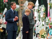 Imagini cu Harry si William de la moartea printesei Diana