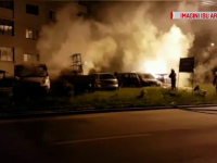 Mașini incendiate într-o parcare din Argeș. 