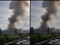 Incendiu puternic la fabrica de sticlă din sectorul 3 al Capitalei. VIDEO