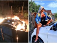 O tânără i-a dat foc mașinii de lux a asistentei TV Loredana Chivu