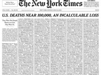 New York Times şi-a umplut prima pagină cu numele persoanelor ucise de Covid-19