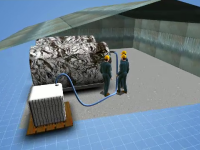 ANIMAȚIE GRAFICĂ. Cum s-a produs explozia de la fabrica de pavele din Vâlcea, unde 2 muncitori au murit