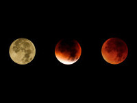 Tripletă lunară rară, vizibilă miercuri pe cer. Eclipsă totală, lună plină şi superlună