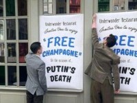 Un restaurant din Kiev promite că va oferi șampanie gratuită în ziua morții lui Putin