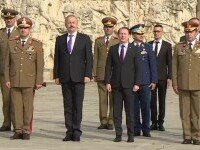 În toată țara au avut loc ceremonii militare, luni, cu ocazia zilei de 9 mai. Pentru România, data are însemnătate triplă