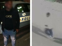 Un agresor sexual, cu afecțiuni psihice, urmărit de polițiști prin Bragadiru. Ce au surprins camerele de supraveghere. VIDEO