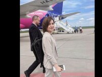Maia Sandu s-a dus la Bruxelles cu un avion low-cost. Va ține un discurs în Parlamentul European
