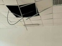 Tavanul fals, prăbușit într-o școală din Piatra-Neamț. Când s-a produs incidentul