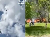 Momentele în care s-au prăbușit aeronavele militare rusești au fost filmate. VIDEO