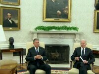 FOTO. Primele imagini cu președintele Klaus Iohannis, primit oficial la Casa Albă de către Joe Biden