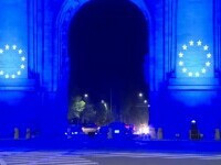 Arcul de Triumf a fost colorat în albastru de ziua Europei. Alegătorii sunt chemați la vot pe 9 iunie