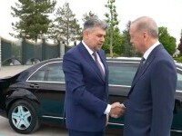VIDEO. Marcel Ciolacu, primit la Palatul Prezidenţial de preşedintele Turciei Recep Tayyip Erdogan cu 21 de salve de tun