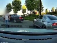 Momentul în care un șofer nervos atacă o mașină de ride sharing în timp ce coborau pasagerii. Ce le-a spus polițiștilor.VIDEO