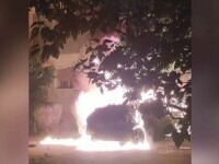 masina incendiata