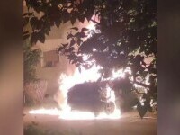 masina incendiata