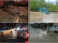 Ploile cu tunete și fulgere au făcut prăpăd în multe zone din țară. Viiturile au măturat localități din mai multe județe