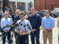 Nicușor Dan, la Salina Praid, după inundațiile devastatoare. Primele declarații făcute de președinte la fața locului