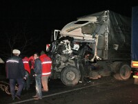 Grav accident in judetul Neamt: doua tiruri s-au izbit frontal