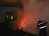 Incendiu puternic, joi noapte, intr-un cartier din Bistrita