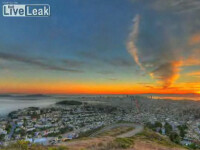 Rasarit de soare asa cum nu ai mai vazut! Iti aminteste de Twin Peaks?