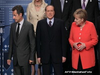 Nicolas Sarkozy, Silvio Berlusconi si Angela Merkel