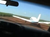 avion urmarit de masina de politie in Brazilia