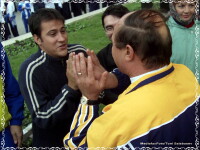 Traian Basescu si Serban Huidu - 11 octombrie 2002