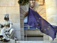 Steagul UE in fata Bancii Nationale a Ungariei