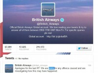 mesaj Twitter, British Airways