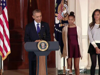 fetele lui Obama la ceremonia gratierii curcanului
