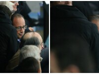 Momentul in care Francois Hollande este informat despre atentatele din Paris. Galerie foto cu reactia presedintelui francez