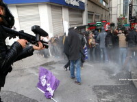 Proteste violente la Istanbul. Politia a folosit tunuri de apa si gaze lacrimogene