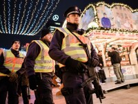 politie la un targ de Craciun din Germania