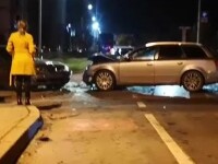 Accident în lanț în Pitești, provocat de un șofer care s-a urcat băut la volan