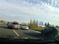 Incident pe E85. Un șofer iresponsabil a fost aproape să provoace o nenorocire