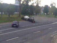 Carambol surprins de camerele de supraveghere, în Mangalia