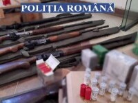 Cinci cetățeni străini, prinși la braconaj în Buzău. Armele și circa 2.500 de cartușe au fost confiscate de polițiști