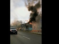 tramvai, incendiu, Bucuresti