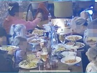 O familie de 12 persoane a mâncat la restaurant, apoi au pândit chelnerița și au fugit fără să plătească. Valoarea pagubei