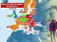 Românii o duc mai bine decât grecii sau bulgarii, cel puțin „pe hârtie”. Harta salariilor medii brute din Europa