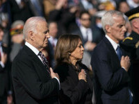 Prima apariție a lui Joe Biden și Kamala Harris împreună, după înfrângerea în alegeri. Cine le-a stat alături