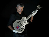 Gibson Les Paul Florentine Silver Sparkle, noel gallagher