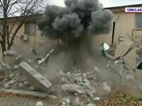 SIMULARE AI. Cum s-a produs explozia de la blocul din Buftea, rămas fără peretele exterior. Ar putea fi demolat