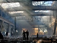 Incendiu violent la o fabrica de lactate din Bradetu, judetul Arges