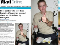 Soldat batjocorit dupa ce si-a pierdut picioarele si un brat in Afganistan!