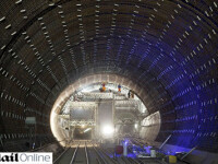 Cel mai lung tunel feroviar din lume trece pe sub Alpi. Are 57 de kilometri
