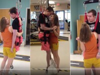 Sase ani dupa accidentul care l-a decapitat intern si l-a lasat paralizat, un barbat a reusit sa danseze cu sotia lui: VIDEO